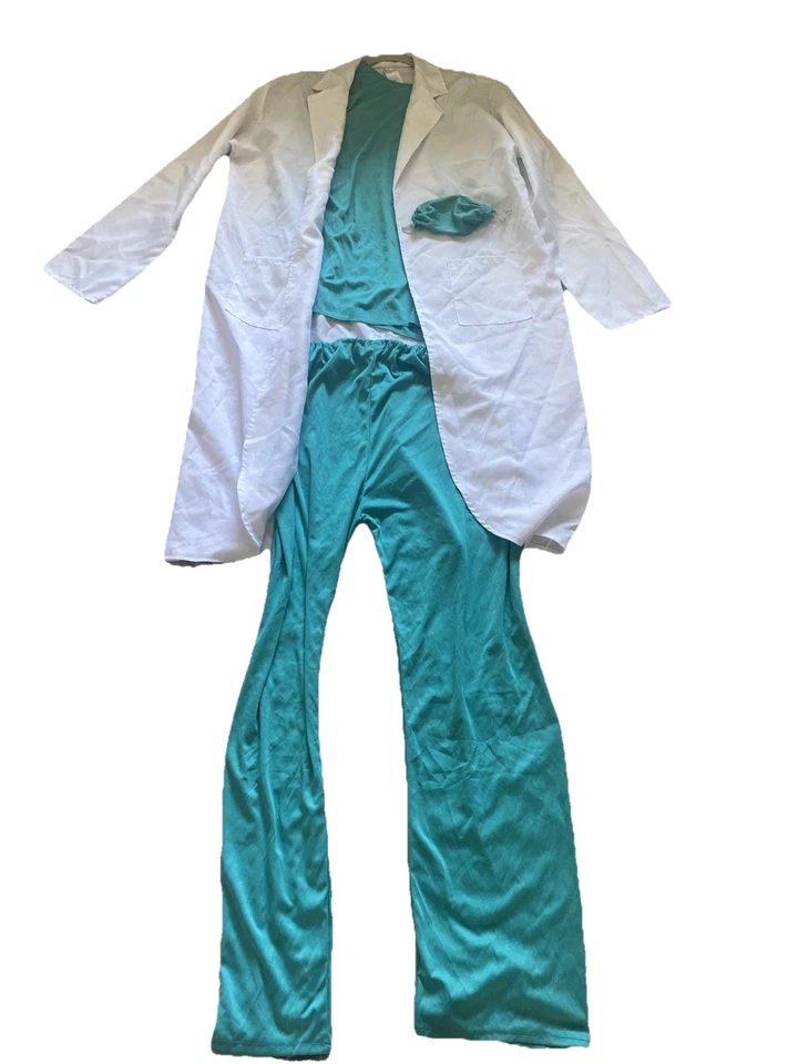 Smiffys Men’s Doctor Halloween PartyCostume | Top, Trousers, Mask & Coat Size L - Image 2 of 4