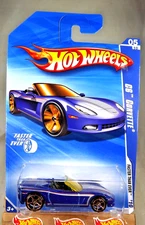 2010 Hot Wheels #131 Faster Than Ever 5/10 C6 CORVETTE Blue w/FTE Spoke Wheels