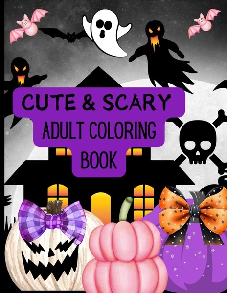 Halloween Malbuch FüR Erwachsene, Niedlich & Gruselig, Kritzeln, Zeichnen-image