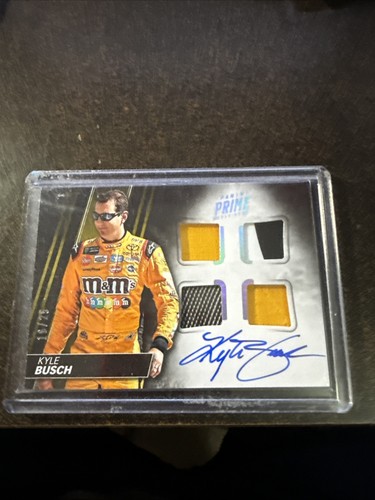 Kyle Busch #QMA-KY 2018 Panini Prime Racing Quad Materials Race Used Auto /25