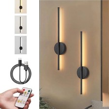2Pack 50/80cm Magnetic Rechargeable LED Wall Light Wireless Internal Wall Sconce