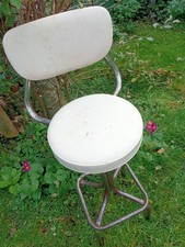 Original industrial mid century robust factory/studio stool