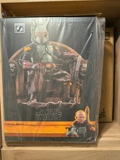 Star Wars Boba Fett Repaint Armor SE & Throne Hot Toys 1 6 Scale Exclusive NIB