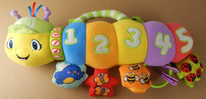 VTG LeapFrog Baby Counting Pal Sensory 14" Caterpillar Clean WORKS Worm