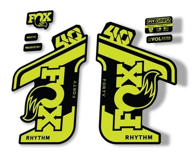 FOX 40 Rhythm 2021 Fork Decals Suspension Sticker Adhesive Lime Green