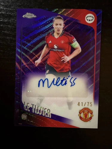2025-26 Topps Chrome UEFA Women's Maya Le Tissier england purple auto /75 TQ46
