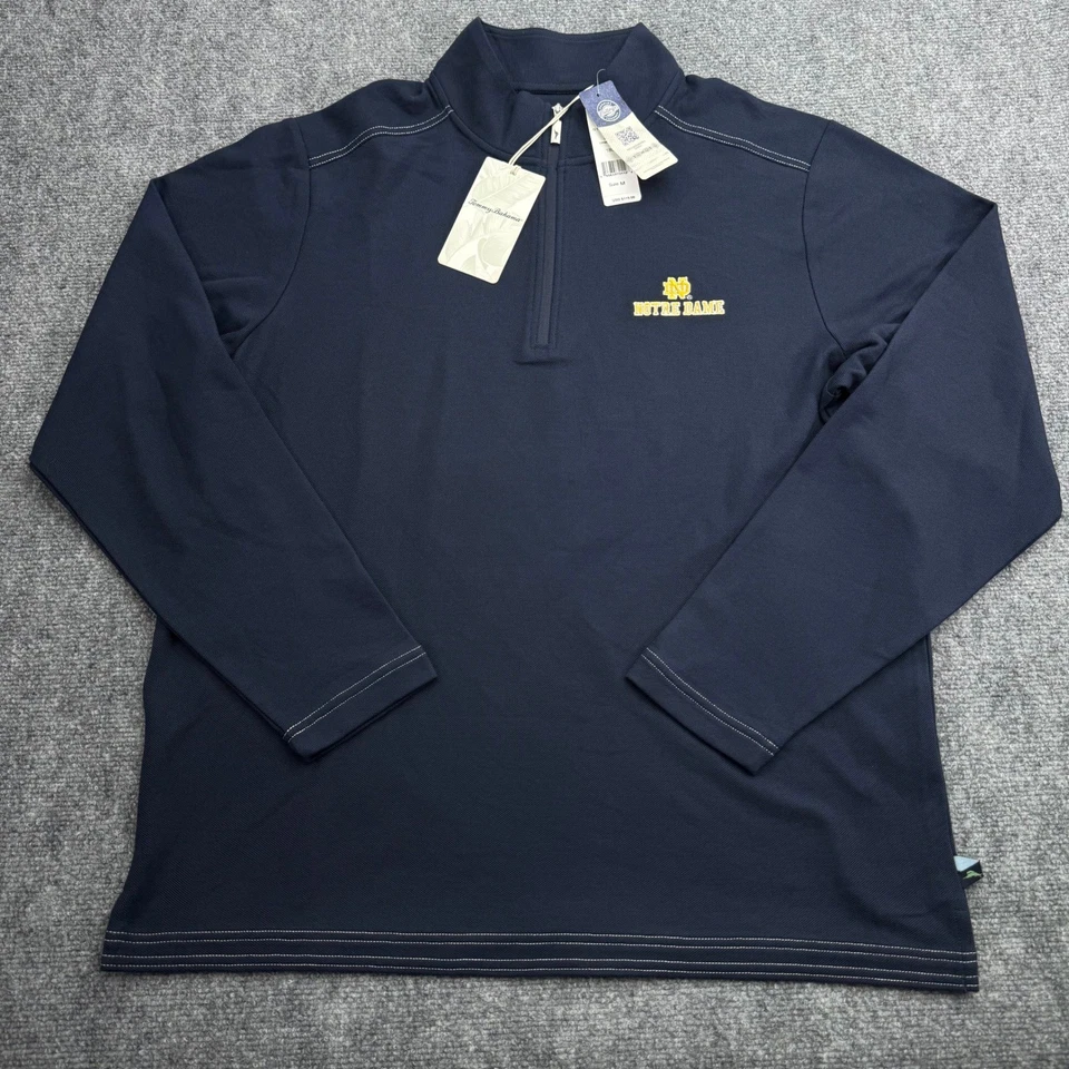 Notre Dame Tommy Bahama Pullover Mens Medium Island Zone Navy Irish Collegiate - Image 2 of 4
