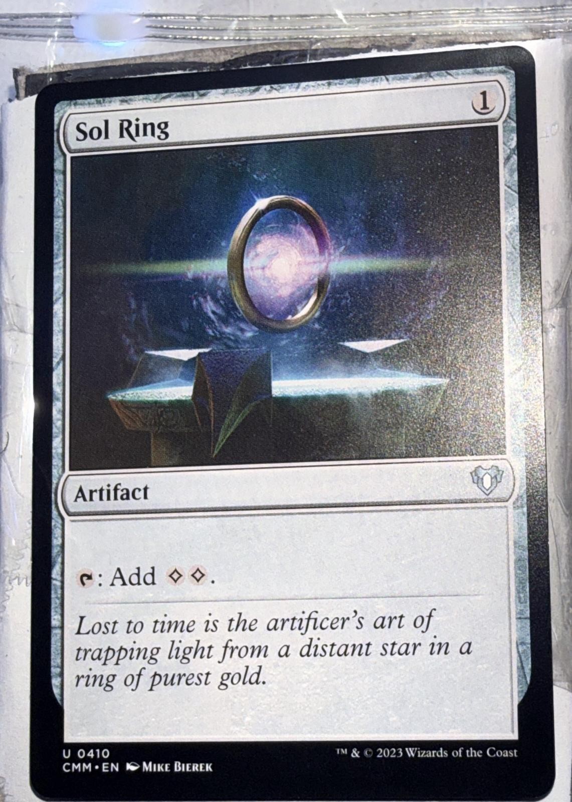 MAGIC: THE GATHERING SOL RING COMMANDER MASTERS UNCOMMON NM/M FOIL