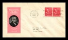 DR JIM STAMPS US COVER JOHN ADAMS PRESIDENTIAL SERIES FDC SCOTT 806 PAIR IOOR