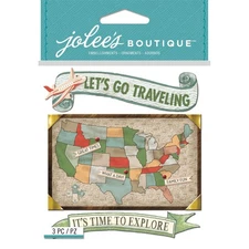 Jolee's Boutique Themed Embellishment-Usa Map - 3 Pack