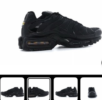 Nike Air Max Plus Triple Black Low Top Athletic Sneaker 604133-050 2017
