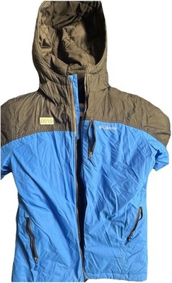 Columbia Jacket Mens L Blue & Black Omni Tech Waterproof Breathable Coat