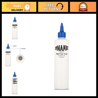 Dynamic Color Co Triple White Tattoo Ink 8 oz Bottle