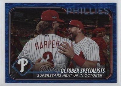 2024 Topps Series 1 Checklist Blue Holofoil /999 Bryce Harper Kyle Schwarber 0t2