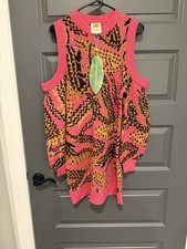 NWT FARM Rio Pink Croco Sweater Dress With Shoulder Cutouts Size Small