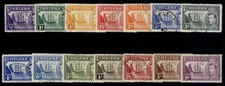 ST. HELENA GVI SG131-140, 1938-44 complete set, VERY FINE USED. Cat £65.