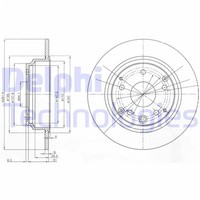 2X Delphi Bremsscheiben Hinten 282Mm Voll Passend FÜR Honda Accord | BG4095
