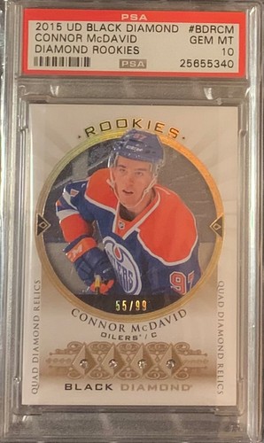 2015 UD Black Diamond Connor McDavid #BDRCM /99 PSA 10