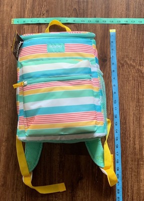 Igloo Cooler Backpack Soft Bag 18 Can 3 Compartment Candy Stripes NWT Igloo Soft Side Backpack Cooler Bag 18 Can Candy Stripes 3  main image 3
