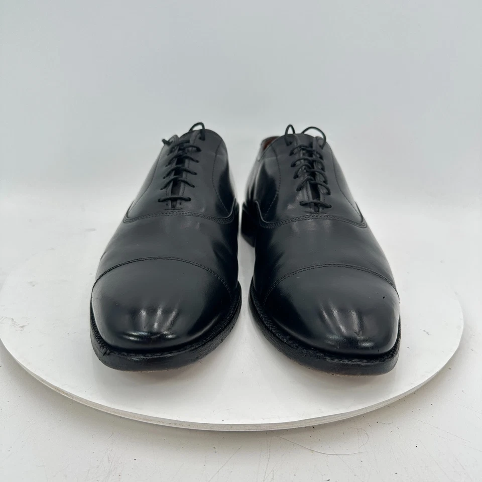 Allen Edmonds Park Avenue Men Size 9.5A Black Leather Cap Toe Oxford Dress Shoes - Image 3 of 4