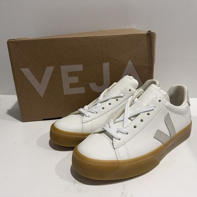 VEJA Campo ChromeFree Extra White Natural Leather Gum Mens Shoes Size 7M  - NEW