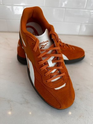 Reebok Hammer Street Retro Orange Suede Trainers M7 W8.5 New