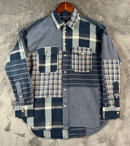 新品 POLO RALPH LAUREN 00s patch work s/s 00s ポロ ラルフローレン フェルトパッチ付き スウェット 切り替え