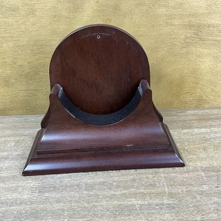 chelsea boston clock co. walnut wood ships clock display stand.