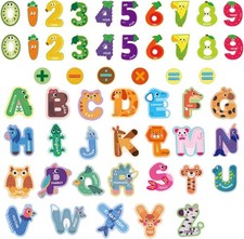 52PCS Magnetic Letters and Numbers Large Fridge Magnets Large, Multi Color