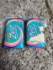 2 Vintage Aqua Zest Super Size Deodorant Beauty Bars Net Wt 7 3/4 oz NOS