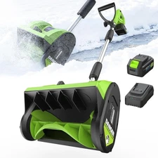 STEELITE 21V 12" Electric Cordless Snow Shovel with 4.0-Ah Battery and Charger