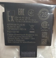 EMERSON DELTAV KL4501X1-BC1 ADDRESS PLUG #3 KL4501X1BC1 12P4983x672 Rev. M