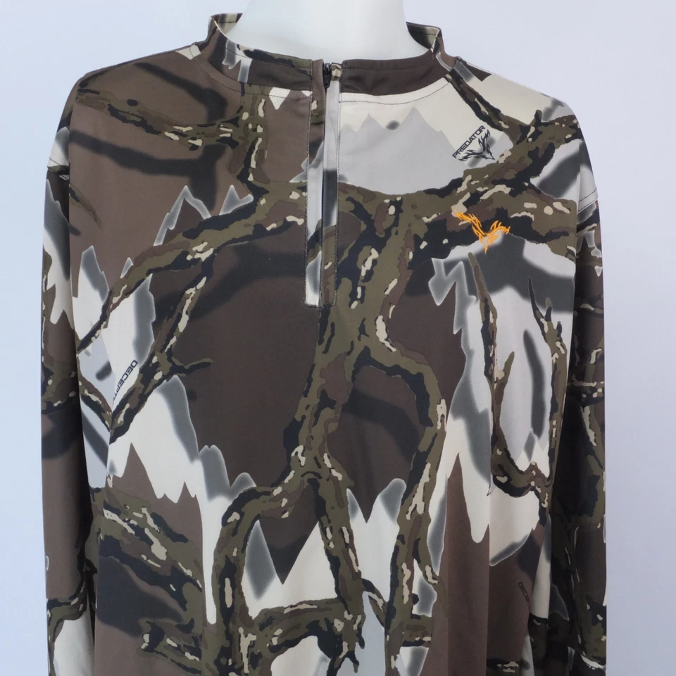 Predator Men's Hunting Camo Quarter Zip XL Outdoor Deception - Image 2 of 4
