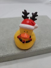 Rubber Duck Reindeer Decor Christmas Car Home Ornament Holiday Ducky Yellow 2"