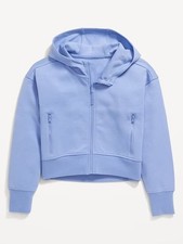 Old Navy Girl's Dynamic Fleeze Full Zip Performance Hoodie - Blue - M 8