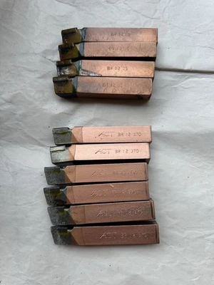 10 X BR12 grade 370 & C5  ACT Carbide Tool Bit 3/4 sq x 4-1/2 Lot Of 10 US MADE - Image 1 of 3