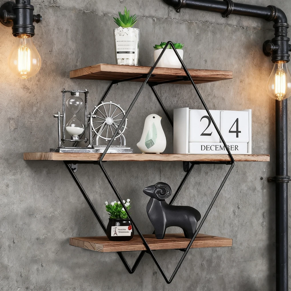 3-Tier Industrial Floating Wall Shelves Display Rack Storage Unit for Home Decor
Opens in a new wind