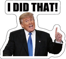 I Did That Trump Sticker 100Pcs, 2 X 1.8 Inch Gas Pump Decals, Waterproof  Weat