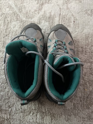 Oboz Sawtooth Women’s Mid Outdoor Hiking Boots Size 8.5 Grey/Teal Water Resist - Picture 4 of 10