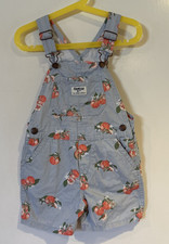 OshKosh B  Gosh Girls Sz 4T Shortalls Short Overalls Peaches