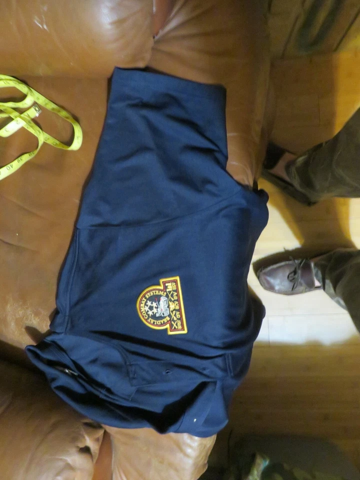 Camisa para hombre Tri-Mountain 2XL manga corta azul oscuro Bradley Combat Systems parche Foto 4 de 4