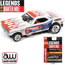 Auto World 4Gear Hot Wheels Don The Snake Prudhomme '72 Plymouth Wht HO Slot Car