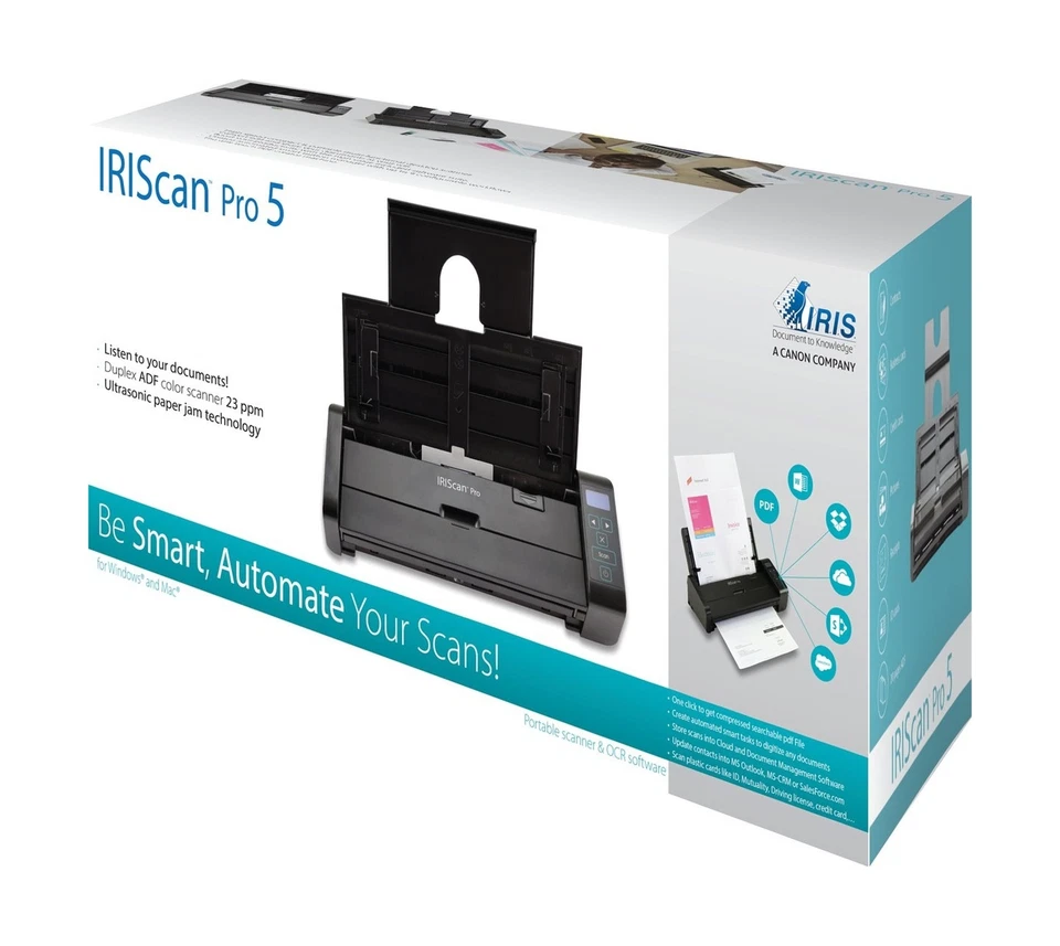 IRIScan Pro 5 Color Portable Duplex Document Scanner, Auto Document Feeder (A... - Image 4 of 4