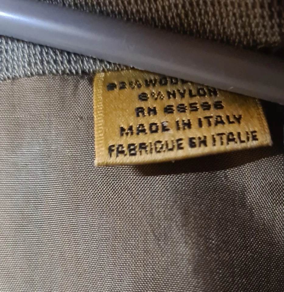 Chaqueta Blazer Donna Karan Signature Verde Marrón Gris Lana Italiana Talla 42R Foto 4 de 4