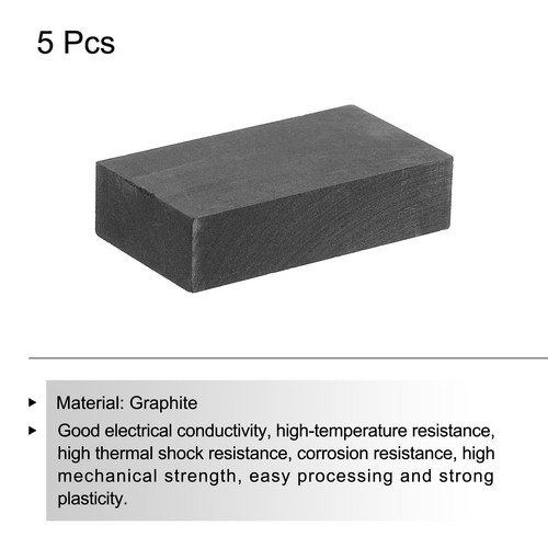5Stk Graphitblock Rechteck Graphit Elektroden Platte 40x22x10mm Galvanisieren - Bild 3 von 5