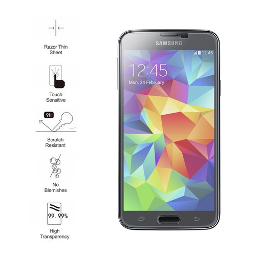Samsung Galaxy S3 S4 S5 S6 S7 Tempered Glass Screen Protector Guard Clear 1-5x - Picture 6 of 7