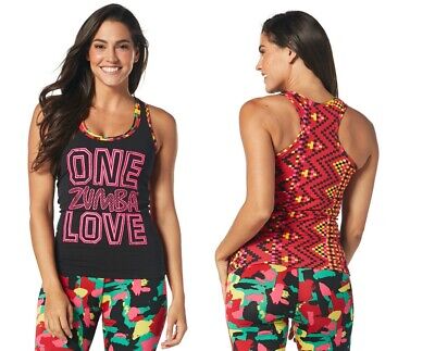 ~ Free Ship Zumba ~ Cosmic Blast Racerback Tank Top Lemon Yellow XS~ New ~