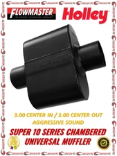Flowmaster Super 10 Series Chambered Muffler Oval 3" Center In / Out 843015