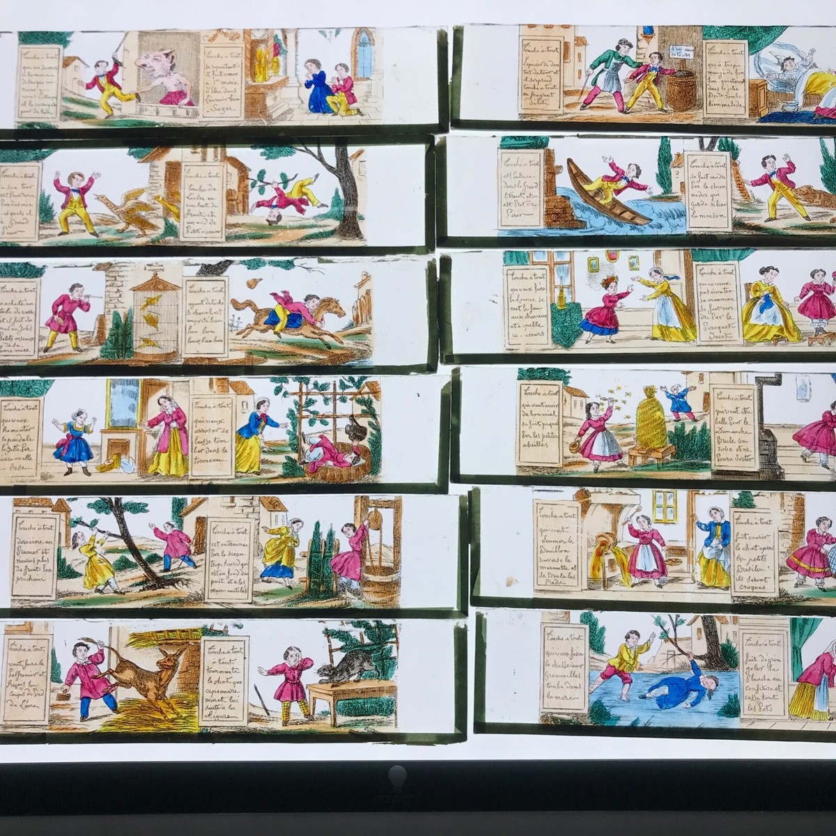 Lot d'environ 35 plaques de verre pour lanterne magique c... - 86385549-139