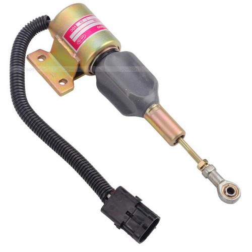 DC24V Diesel Shut Off Solenoid 3932530 6BT Excavator for CUMMINS R220-5 R210-3 - Picture 2 of 3